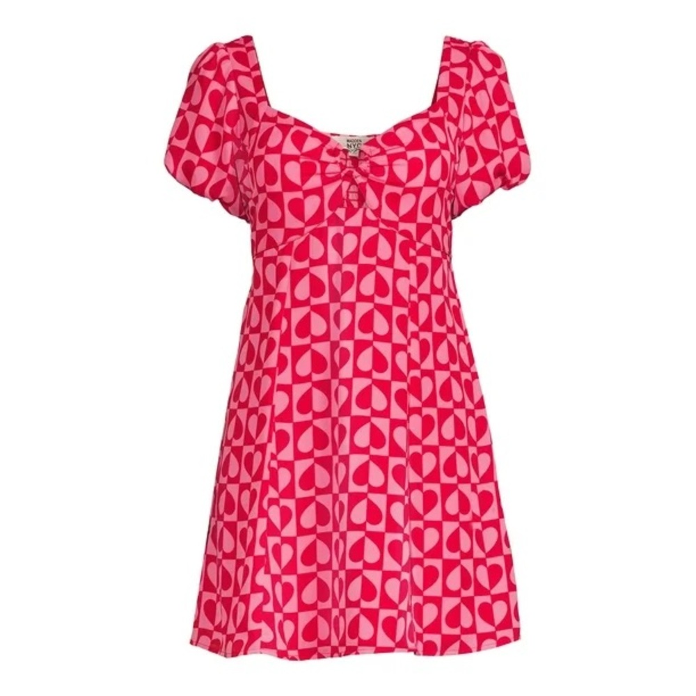 Geometric Pink Mini Dress